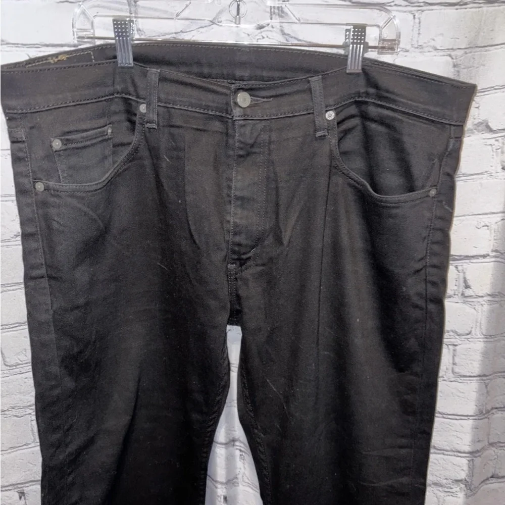 Levi’s 559 Black Denim Jeans 38x30 Relaxed Straight Stretch Pants Mid Rise